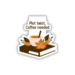 Plot Twist, Coffee Needed Magnetic Bookmark