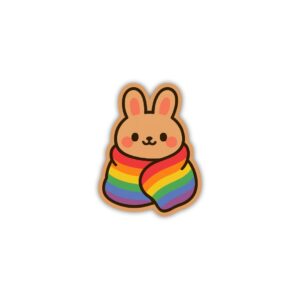 Rainbow Bunny Sticker